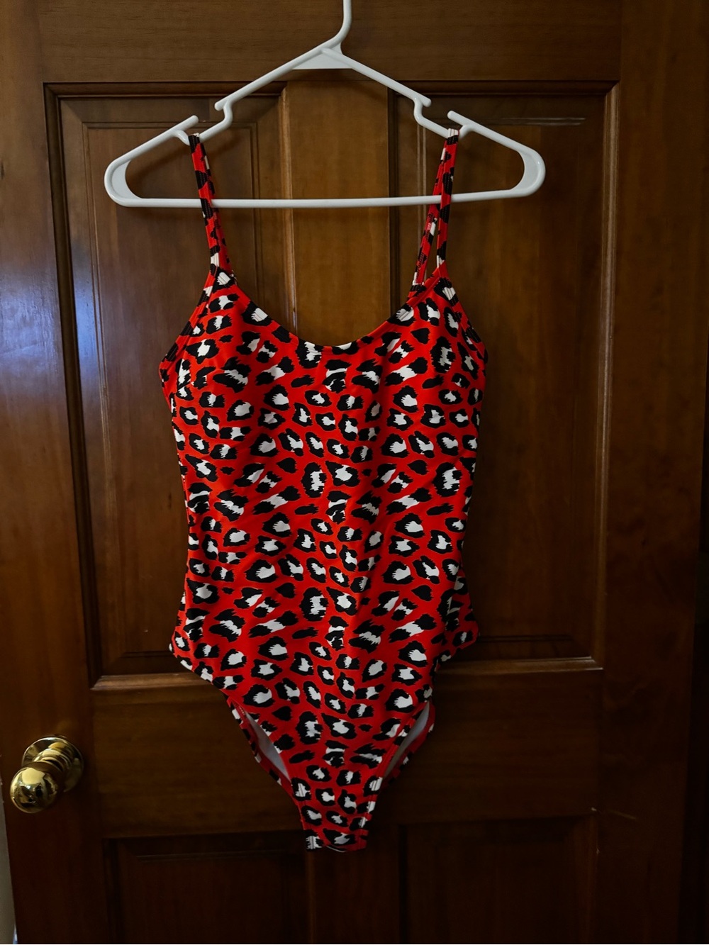 NWOT CUPSHE ORANGE Leopard Print One-Piece Swimsuit SMALL